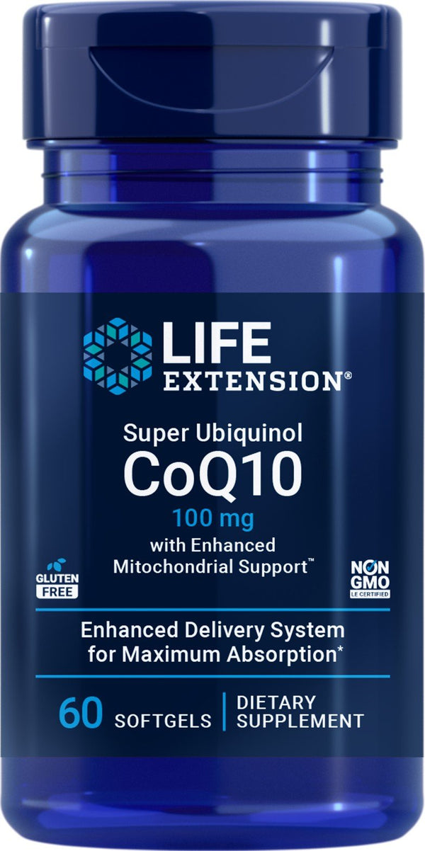 Life Extension Super Ubiquinol CoQ10 with Enhanced Mitochondrial Support 100mg 60 Softgel