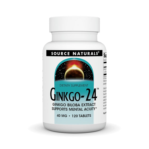 Source Naturals, Inc. Ginkgo 24 Biloba Extract 40mg 120 Tablet
