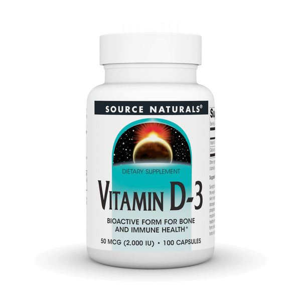 Source Naturals, Inc. Vitamin D3 2000 IU 100 Capsule