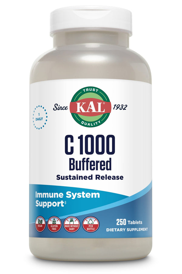 Kal Vitamin C-1000mg Buffered & Timed Release 250 Sustained Release Tablet