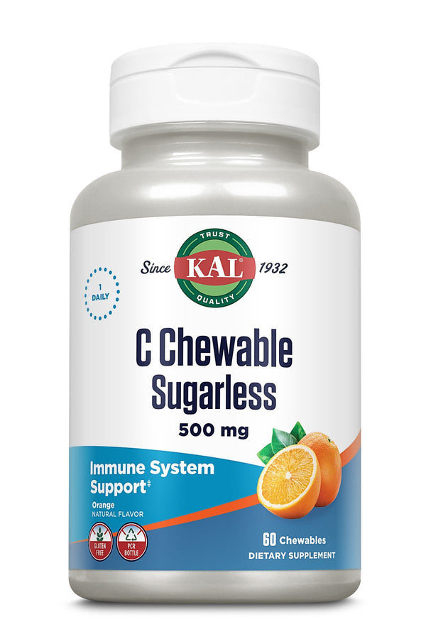 Kal C Chewable Sugarless Orange 60 Chewable