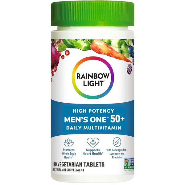 Rainbow Light High Potency Men's One 50+ Daily Multivitamin 120 Vegetarian Tablets