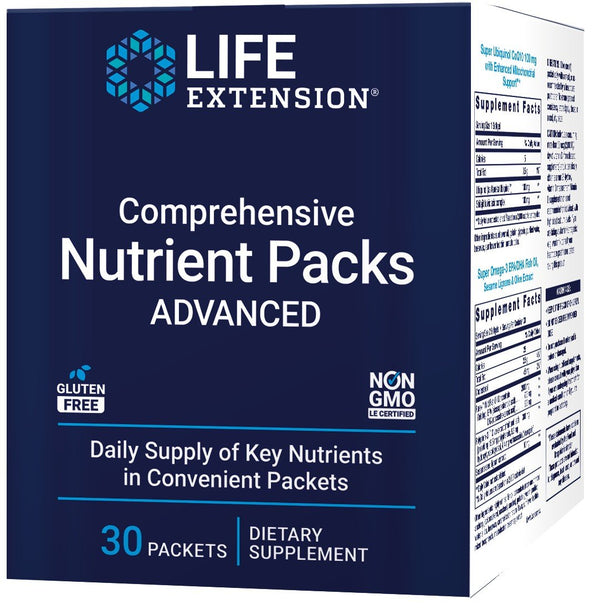 Life Extension Comprehensive Nutrient Packs Advanced 30 Packs Box