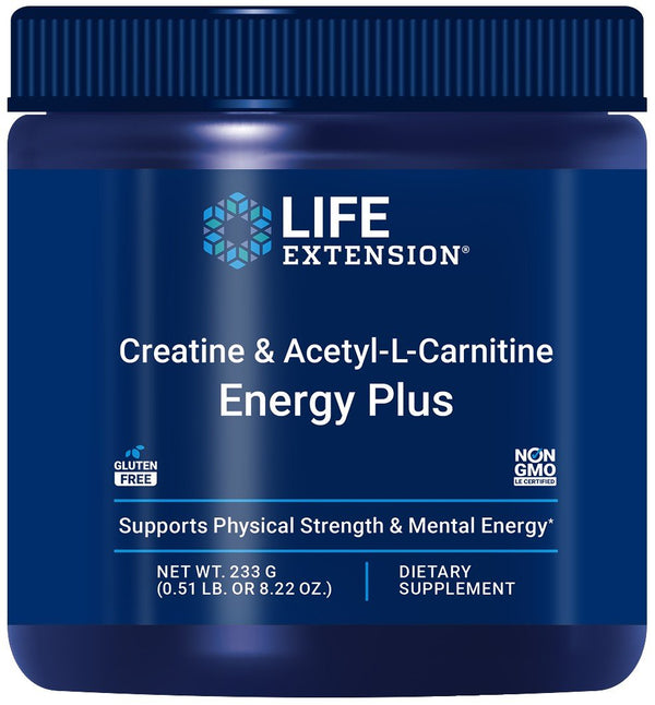 Life Extension Creatine & Acetyl-L-Carnitine Energy Plus 8.22 oz Powder