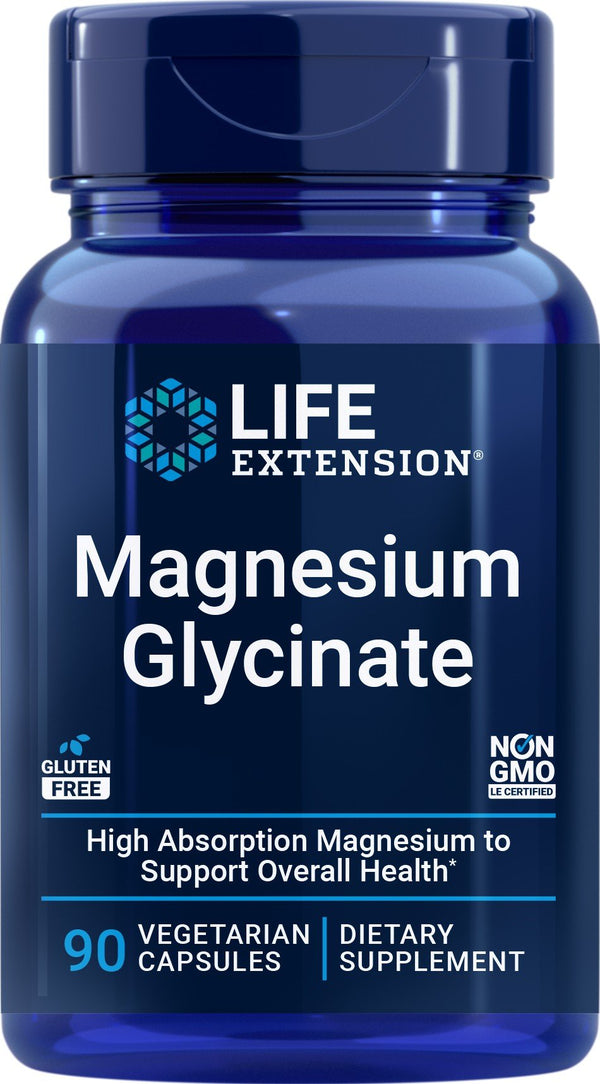 Life Extension Magnesium Glycinate 90 Vegetarian Capsules