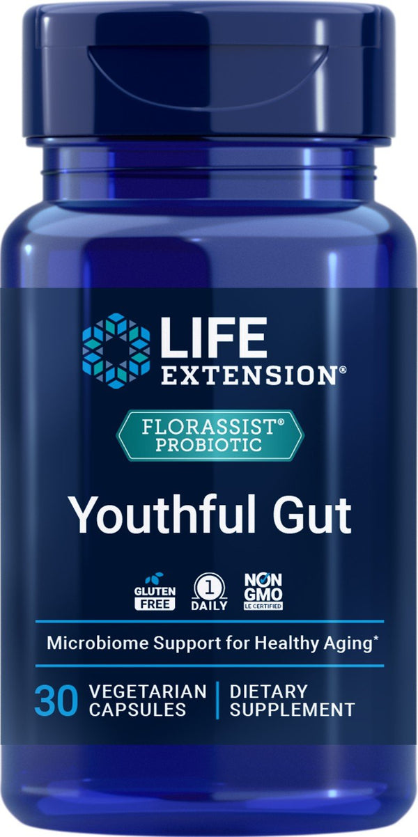 Life Extension FLORASSIST Probiotic Youthful Gut 30 Vegetarian Capsules