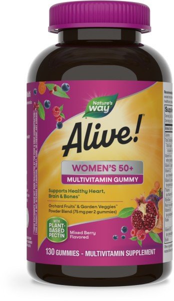 Nature's Way Alive! Womens 50+ Gummy Vitamins 130 Gummies