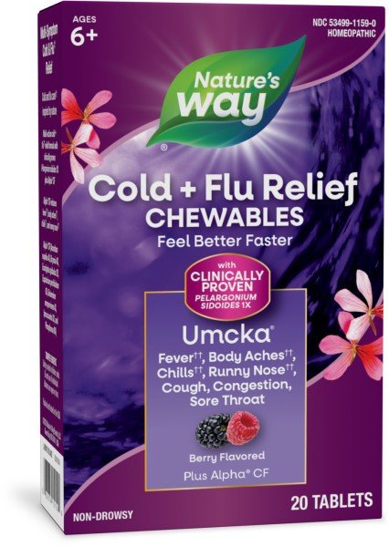 Nature's Way Umcka Cold & Flu Berry 20 Chewable