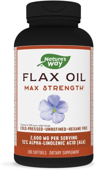 Nature's Way Flax Oil Max Strength 200 Softgel