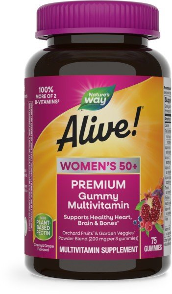 Nature's Way Alive! Womens 50+ Premium Gummy Vitamins 75 Gummy