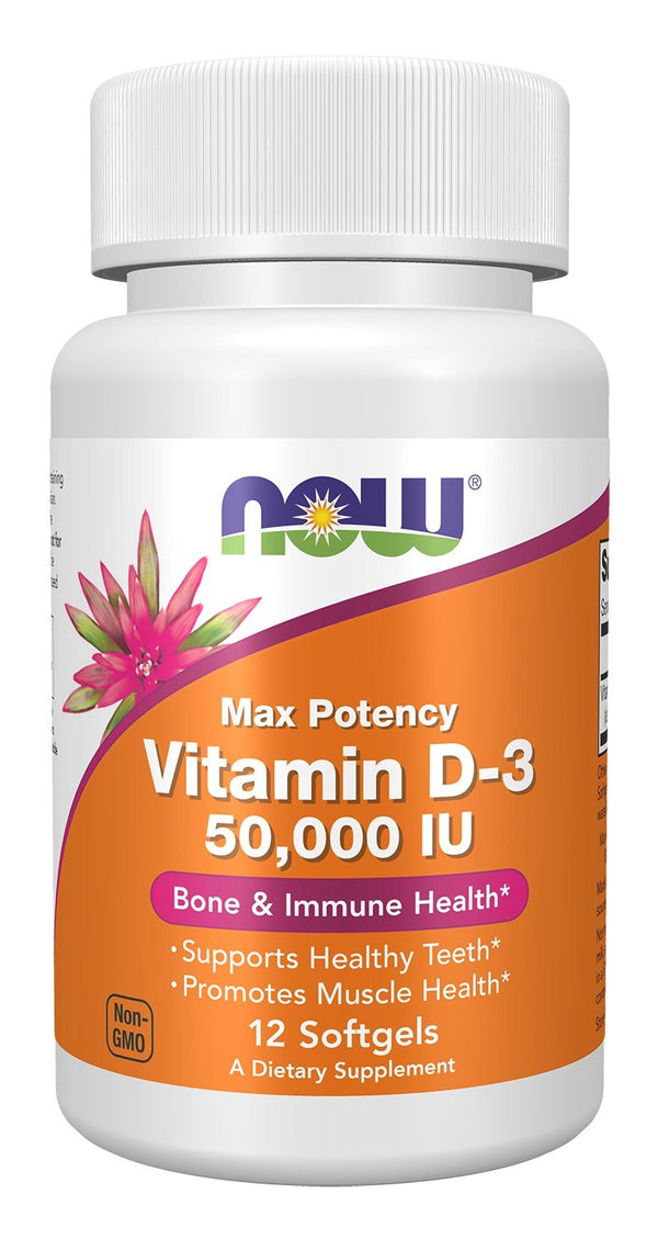 Now Foods Vitamin D-3 50,000 IU 12 Softgel