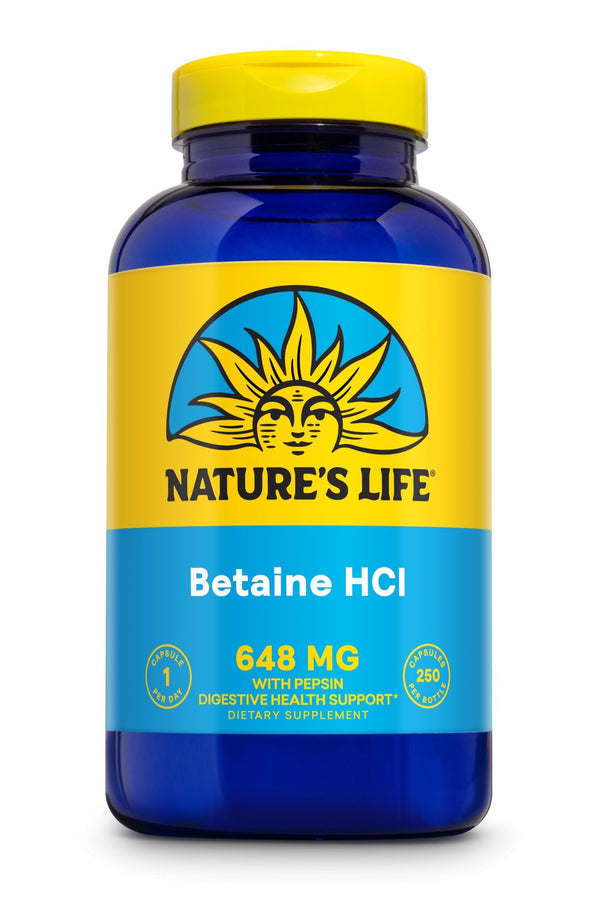 Natures Life Betaine HCL 648mg 250 Capsule