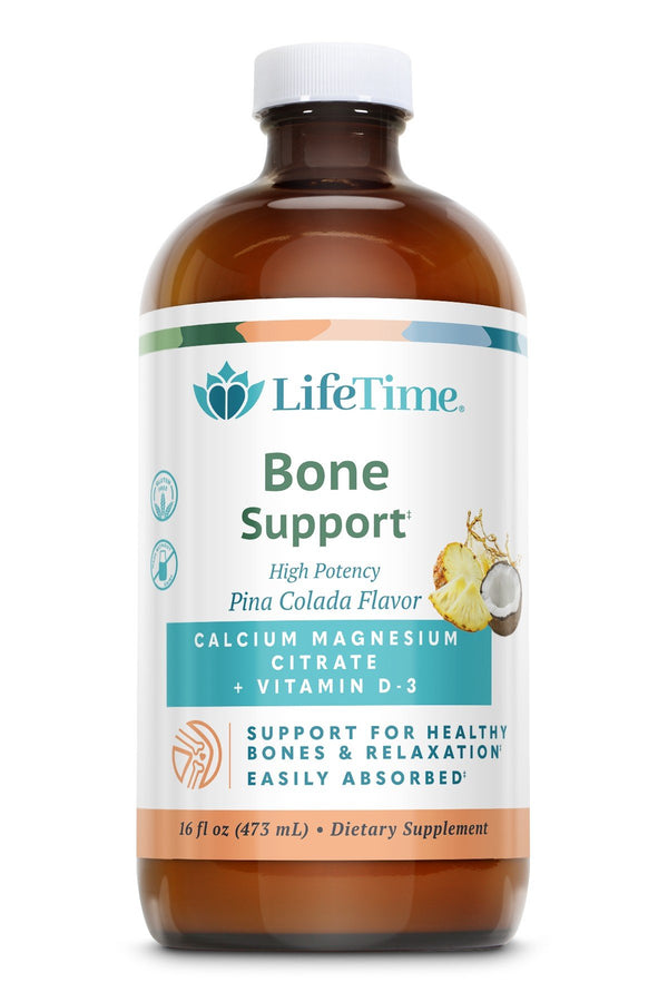 LifeTime Bone Support Pina Colada Calcium Magnesium Citrate Plus Vitamin D-3 16 oz Liquid