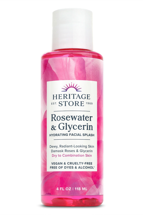 Heritage Store Glyerine & Rosewater 4 oz Liquid