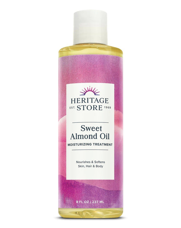 Heritage Store Almond Oil Sweet w/ Vitamin E 8 oz Liquid