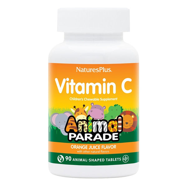 Nature's Plus Animal Parade Vitamin C Orange Juice Flavor Childrens Chewables 90 Chewable