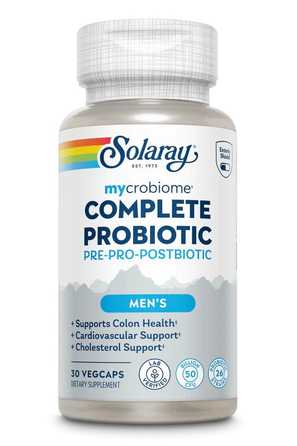 Solaray Mycrobiome Complete Probiotic - Men's 30 Vegetarian Capsules