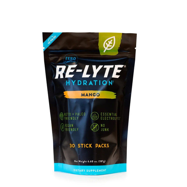 Redmond Re-Lyte Hydration Electrolyte Powder-Mango-30 Stick Packs 6.60 oz (187 g) Powder