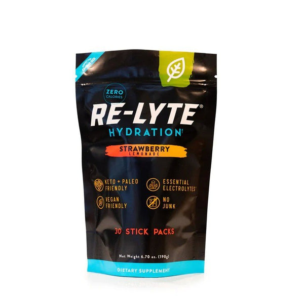 Redmond Re-Lyte Hydration Electrolyte Powder-Strawberry Lemonade-30 Stick Packs 6.70 oz (190 g) Powder