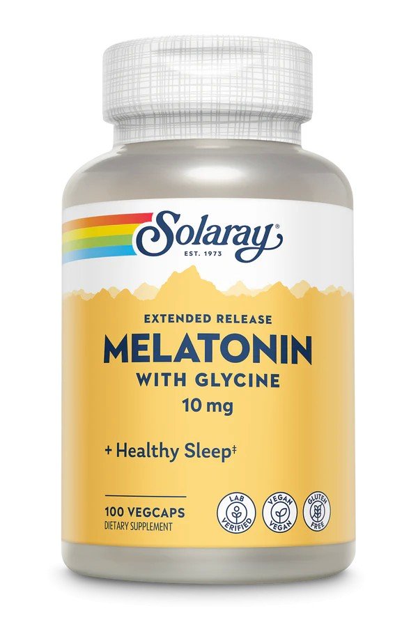 Solaray Melatonin w/ Glycine 100 Vegetarian Capsules