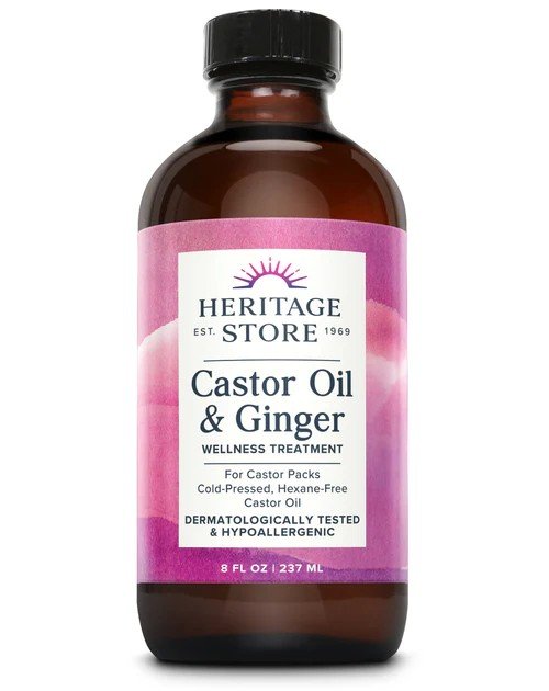 Heritage Store Castor Oil & Ginger 8 fl oz (237 ml) Liquid