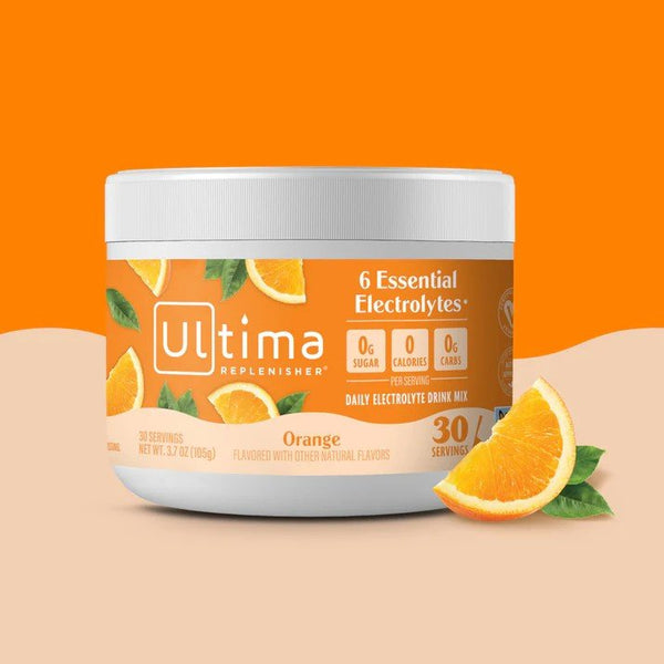 Ultima Replenisher Daily Electrolyte Drink Mix-Orange-30 Servings 3.6 oz (102 G) Powder