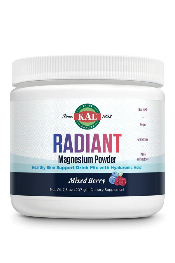 Kal Radiant Magnesium Powder - Mixed Berry 7.3 oz Powder