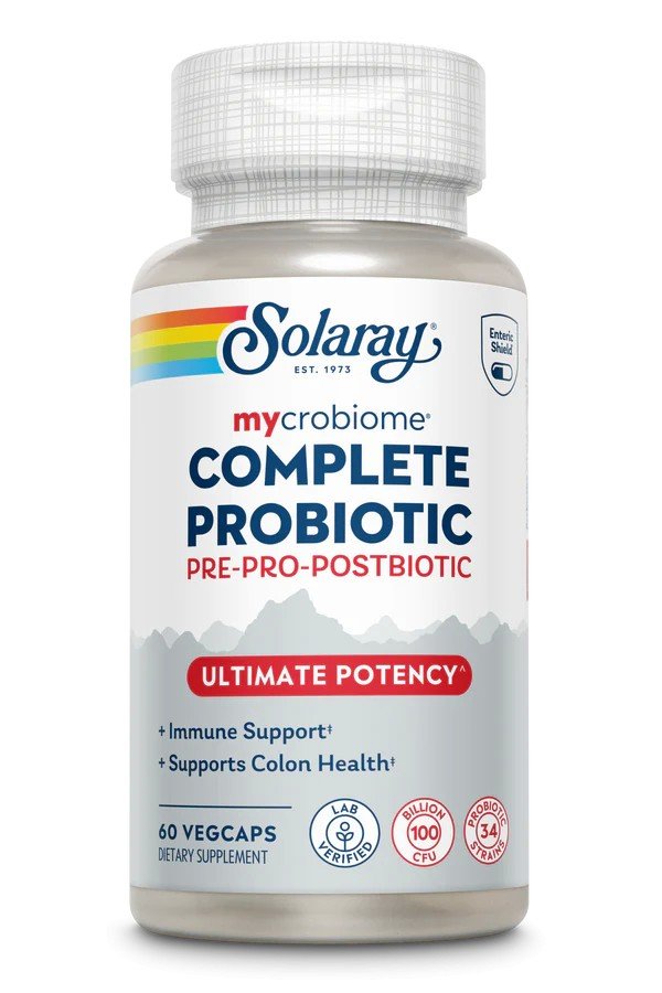 Solaray Mycrobiome Complete Probiotic Ultimate Potency 60 Vegetarian Capsules