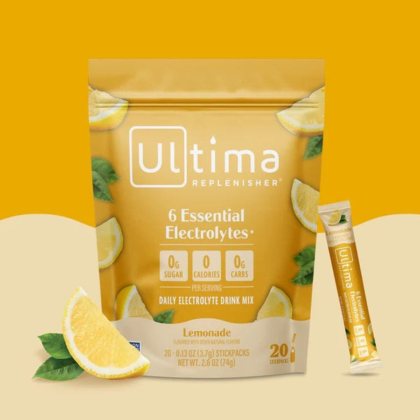 Ultima Replenisher Daily Electrolyte Drink Mix-Lemonade-20 Stickpacks 20-0.13 oz (3.7 g) Powder