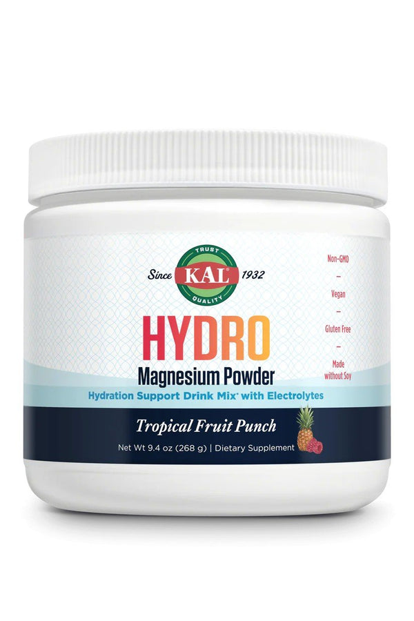 Kal Hydro Magnesium Powder-Tropical Fruit Punch 9.4 oz (268 g) Powder