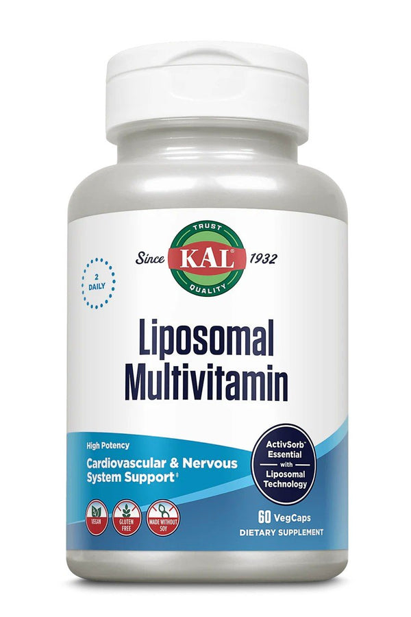 Kal Liposomal Multivitamin-High Potency-2 Daily 60 Vegetarian Capsules