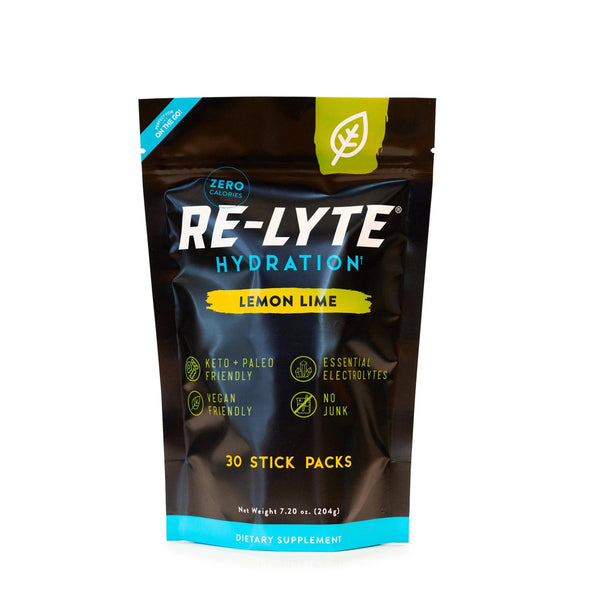 Redmond Re-Lyte Hydration Electrolyte Powder-Lemon Lime-30 Stick Packs 7.20 oz (204 g) Powder