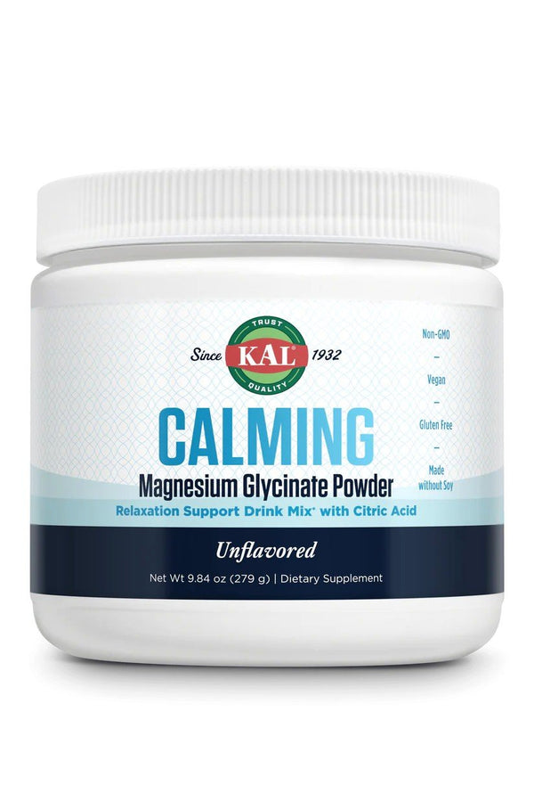 Kal Calming Magnesium Glycinate Powder - Unflavored 9.84 oz Powder