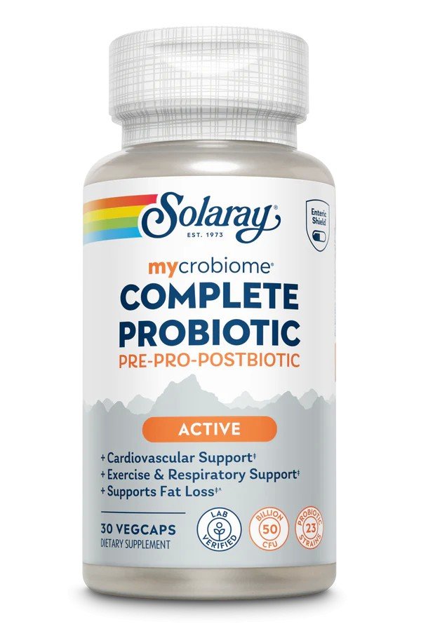 Solaray Mycrobiome Complete Probiotic Active 30 Vegetarian Capsules