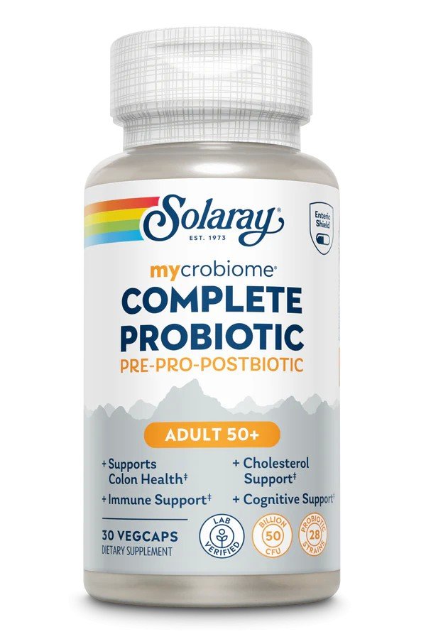 Solaray Mycrobiome Complete Probiotic - Adult 50+ 30 Vegetarian Capsules