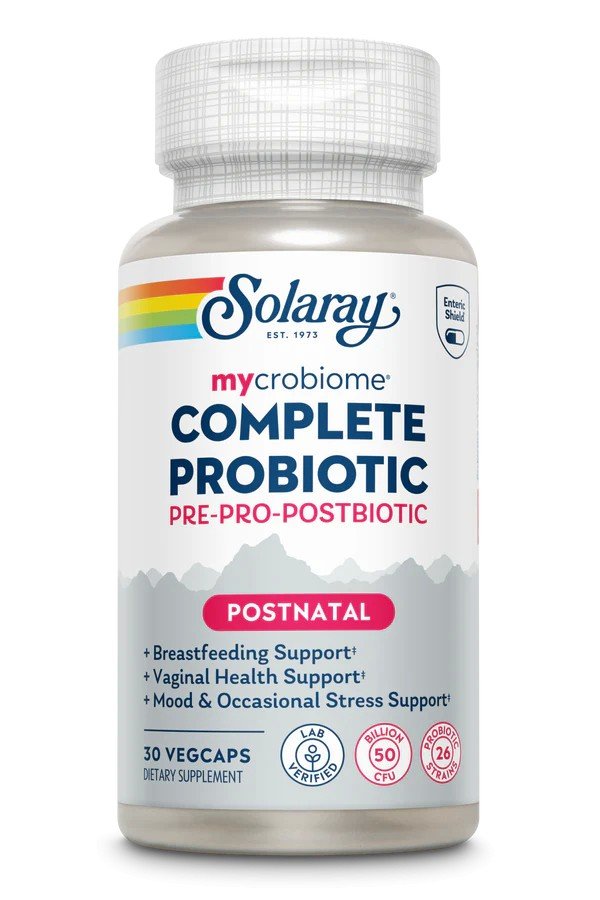 Solaray Mycrobiome Complete Probiotic - PostNatal 30 Vegetarian Capsules