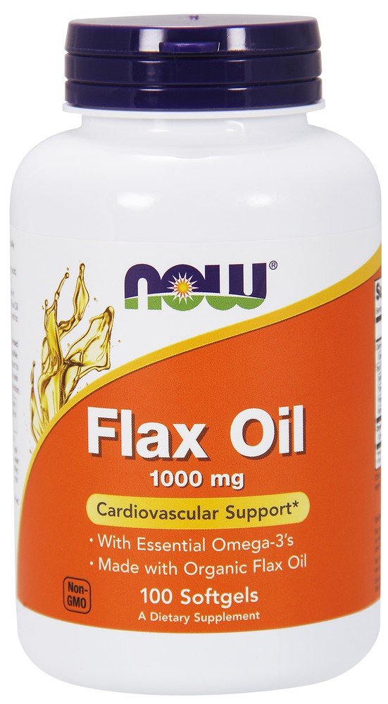 Now Foods Flax Oil 1000mg 100 Softgel