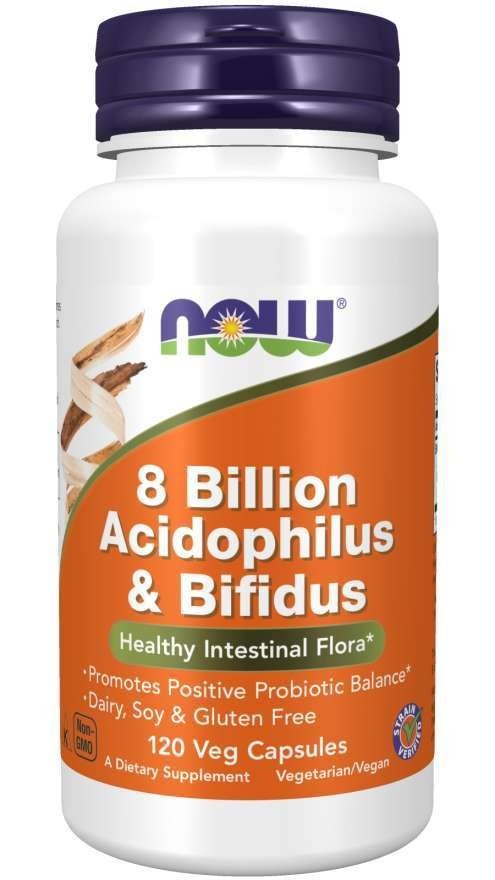 Now Foods 8 Billion Acidophilus & Bifidus 120 Capsule