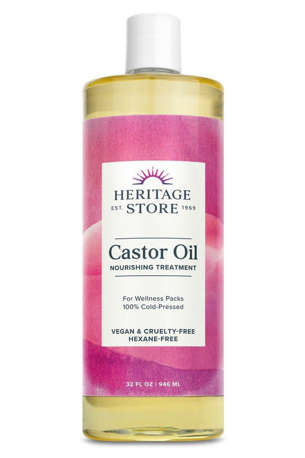 Heritage Store Castor Oil-Palma Christi 32 oz Liquid
