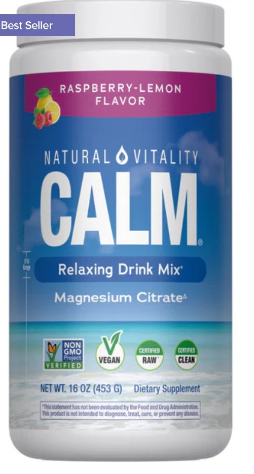 Natural Vitality Natural Calm Raspberry Lemon 16 oz Powder