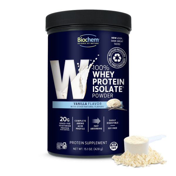 Biochem 100% Whey Protein-Vanilla 14.9 oz Powder