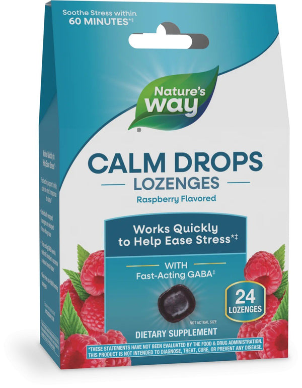 Nature's Way Calm Drops Raspberry Lozenges 24 Lozenge
