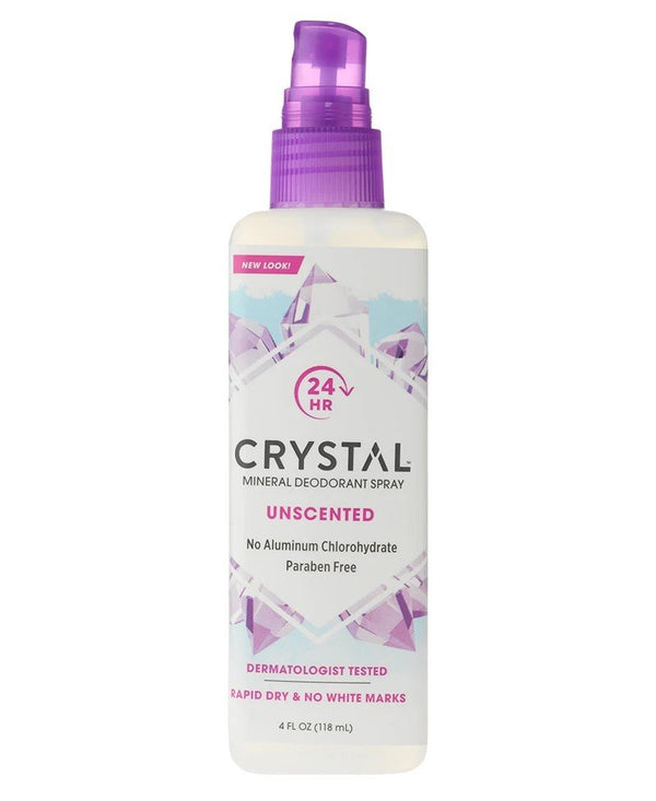 Crystal Body Deodorant Mineral Deodorant Spray Unscented 4 oz Spray