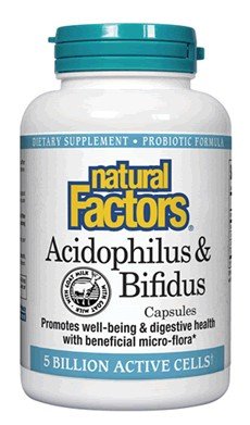 Natural Factors Acidophilus & Bifidus 5-Billion 90 Capsule