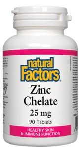 Natural Factors Zinc Chelate 25mg 90 Tablet