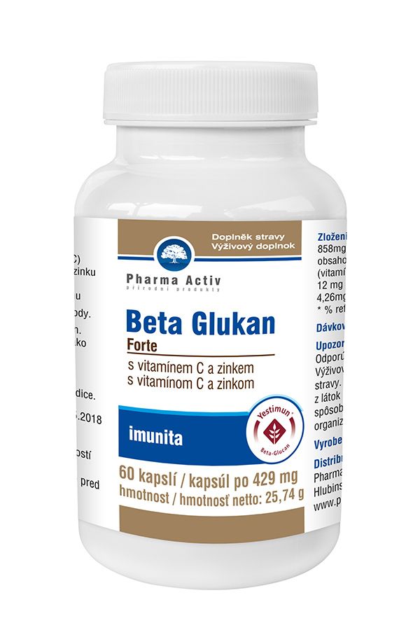 Pharma Active Beta Glukan Forte Vitamin C and Zinc 60 Capsules