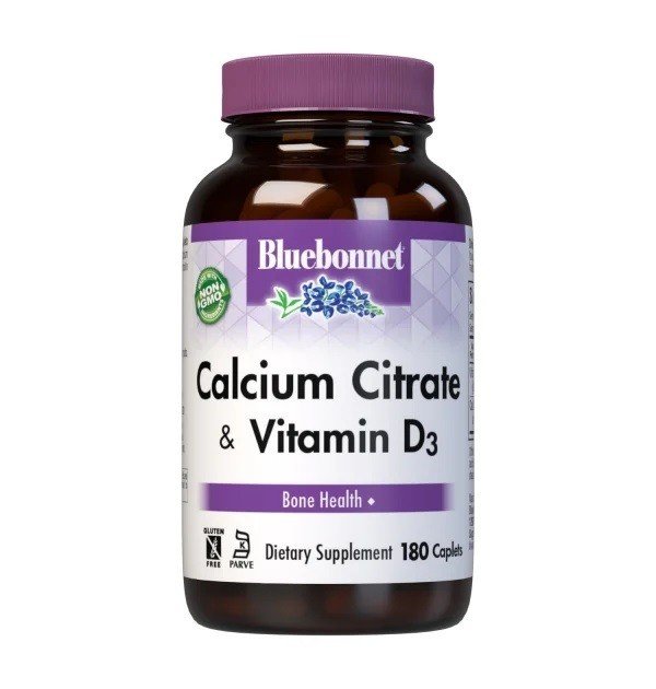 Bluebonnet Calcium Citrate & Vitamin D3 180 Caplet