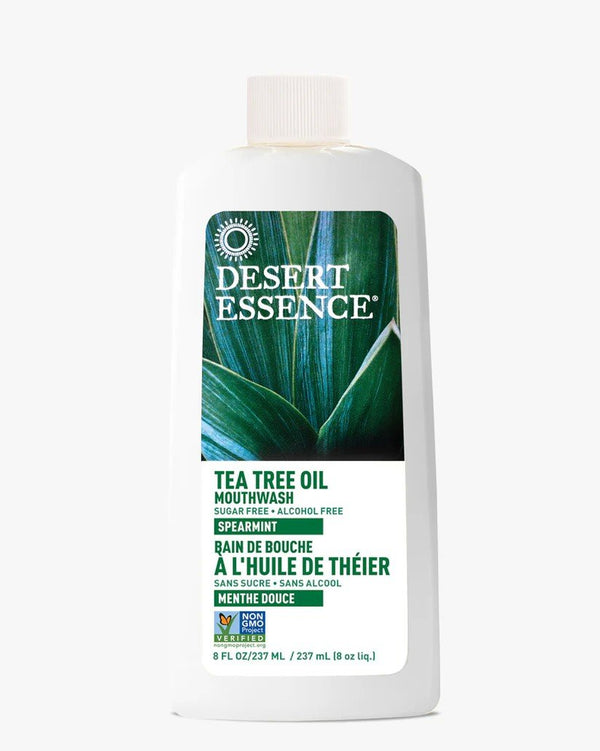 Desert Essence Tea Tree Oil Mouthwash Spearmint 8 oz Liquid