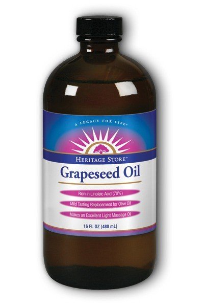 Heritage Store Grape Seed Oil 16 oz Liquid
