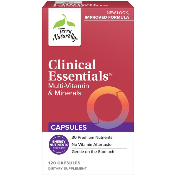 EuroPharma (Terry Naturally) Clinical Essentials Multi-Vitamin & Minerals - 30 Premium Nutrients 120 Capsule